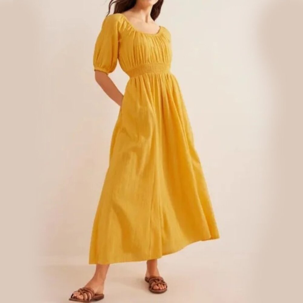 Boden Ruched Waist Maxi Dress - Size 6